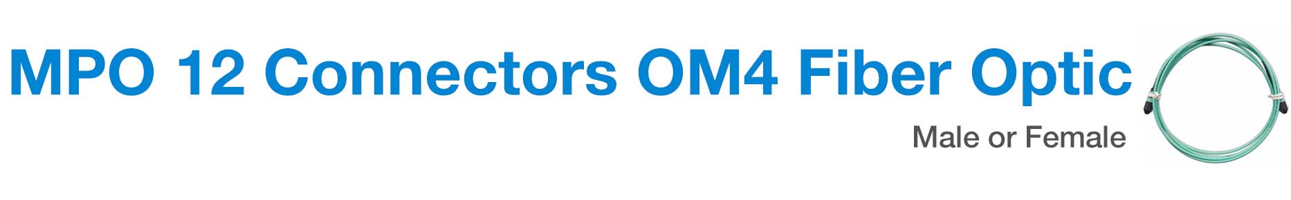 MPO 12 Connector OM4 Fiber Optic Cable