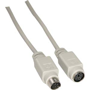 15FT PS/2 MiniDin6 Male to Female Keyboard/Mouse Extension Cable