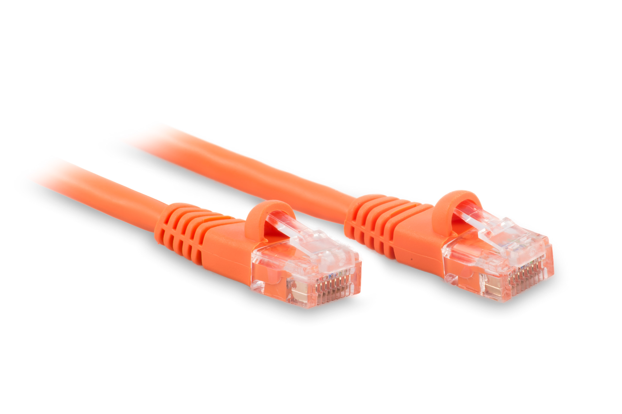 10ft Cat6 Ethernet Patch Cable - Orange Color - Snagless Boot, Stranded, RJ45, 550Mhz, 24AWG