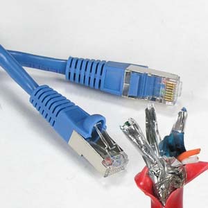 15Ft Cat6 Shielded STP Ethernet Cable 550Mhz Snagless Blue